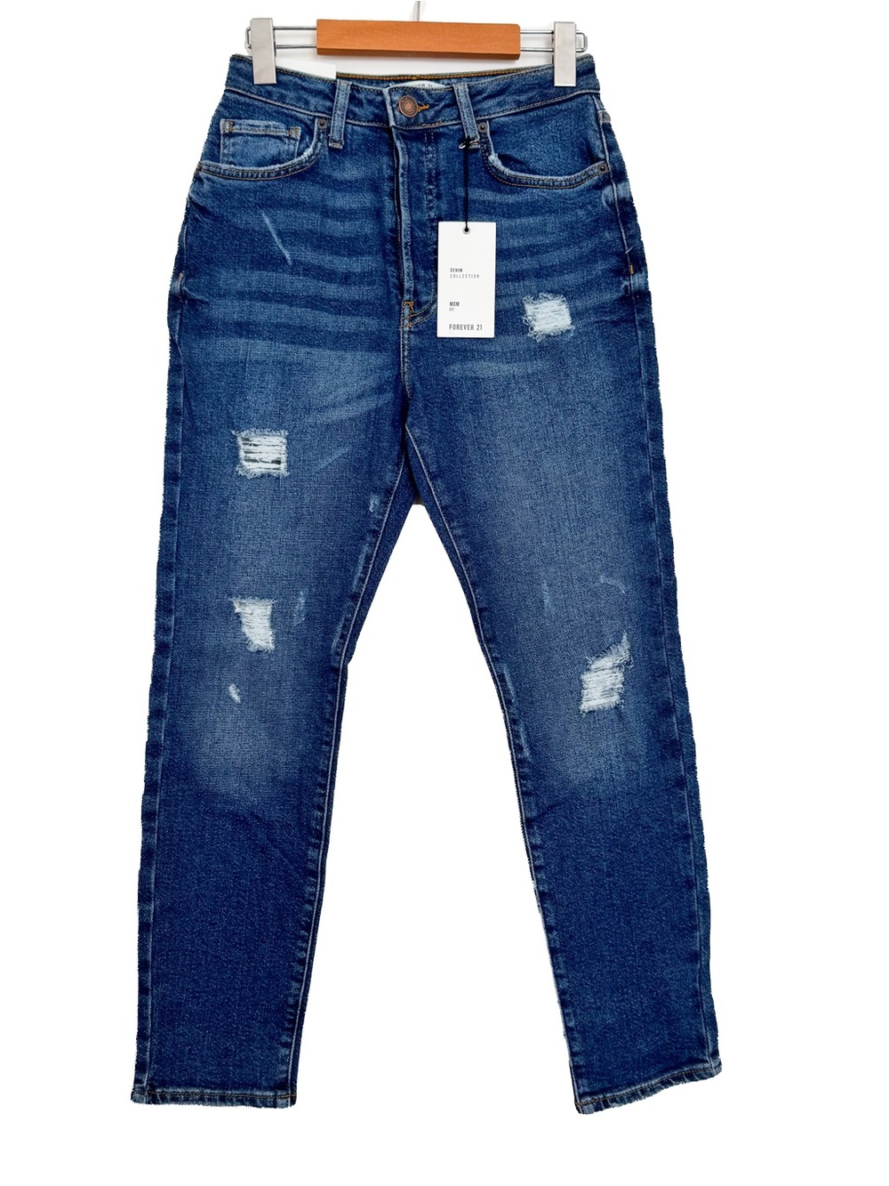 Forever 21 Distressed Mom Jeans